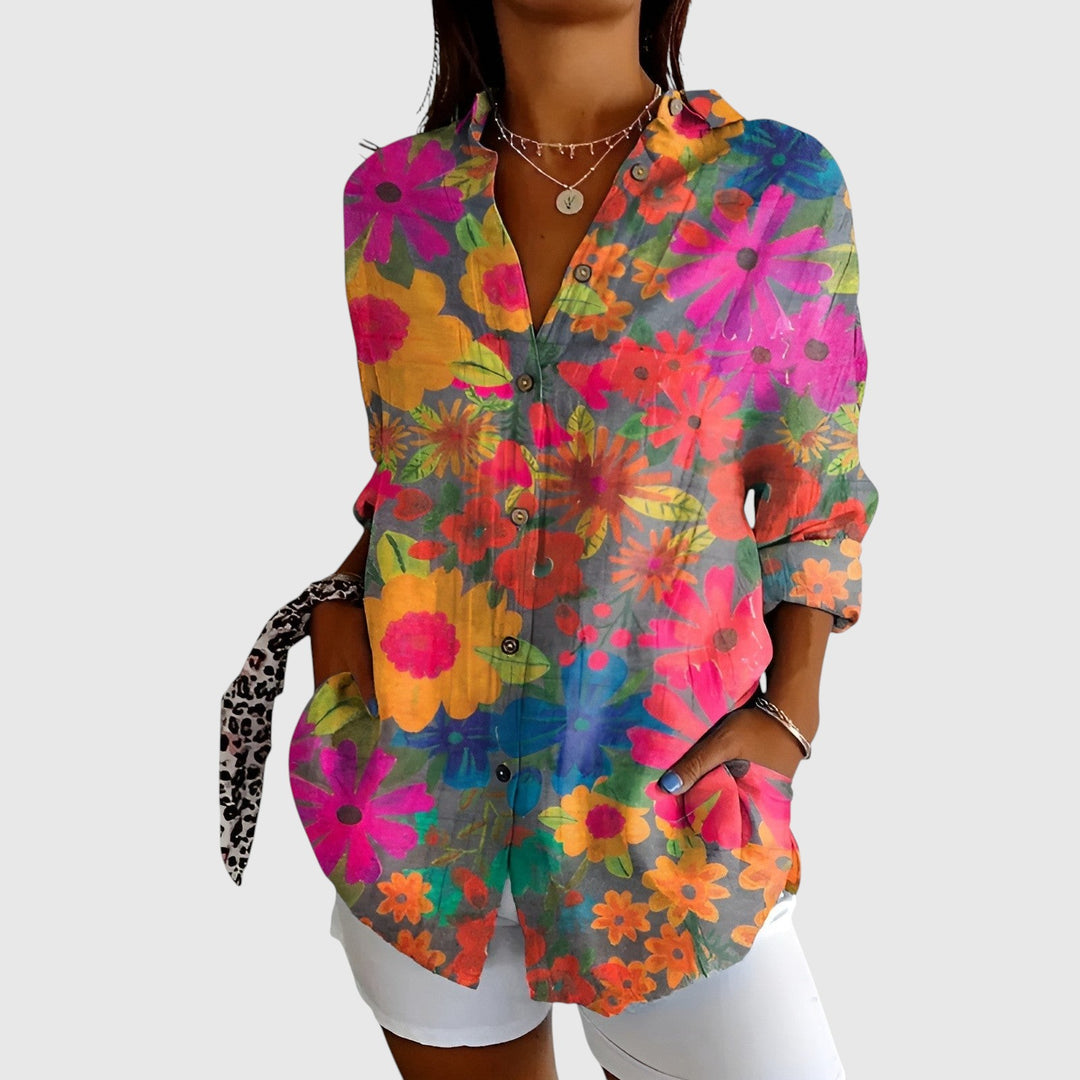 Camomilla™ | Bluse med farverigt design