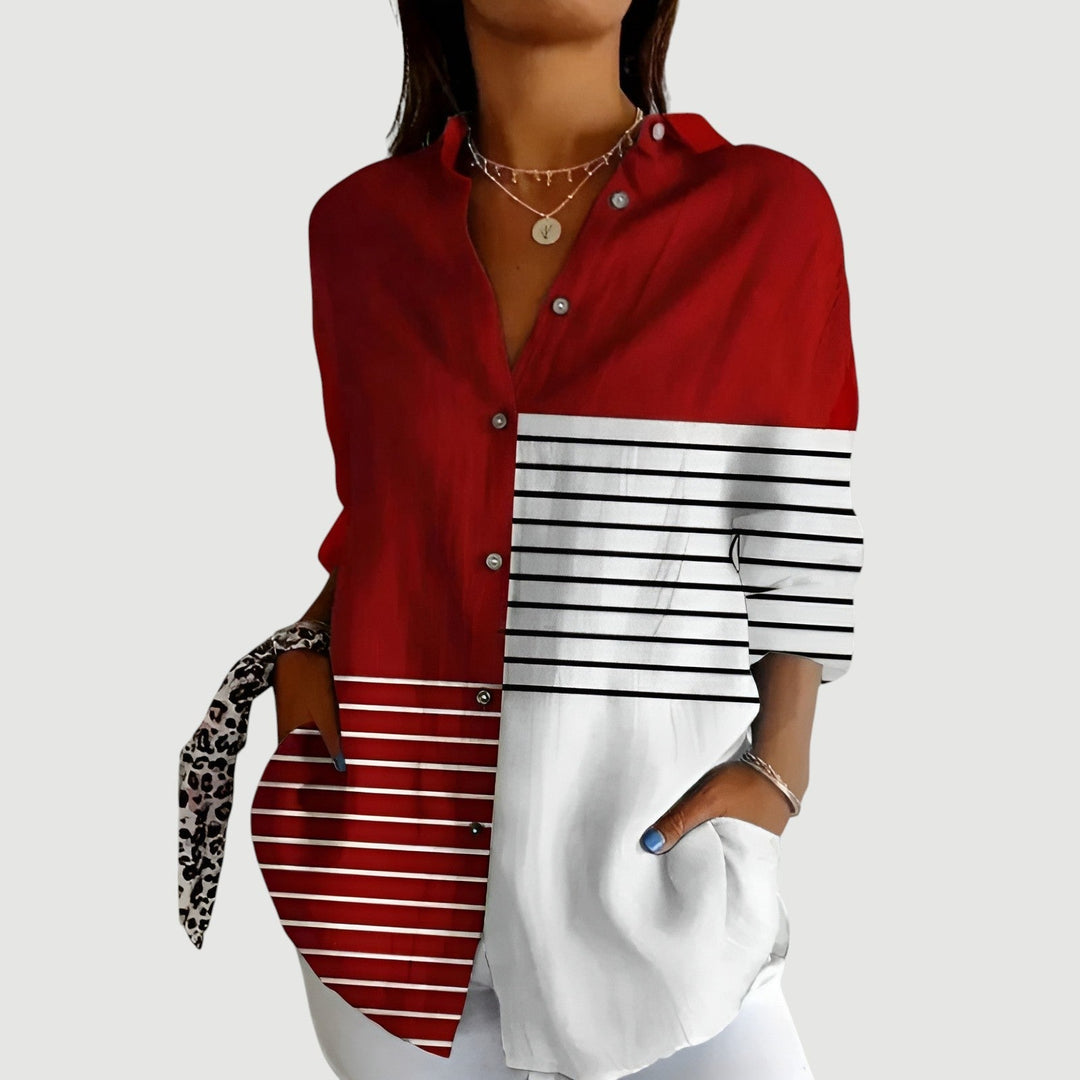 Ronja™ | Bluse med farverigt design
