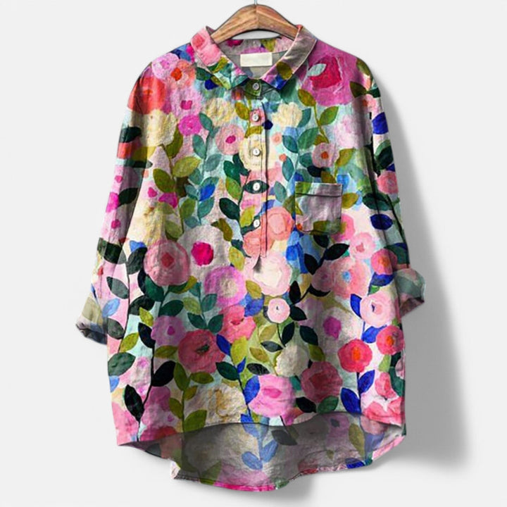 Dagny™  | Bluse Med Kunstneriske Print