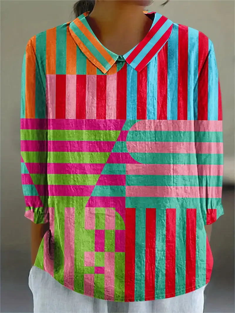 Frederika™ | Farverig og Komfortabel Bluse