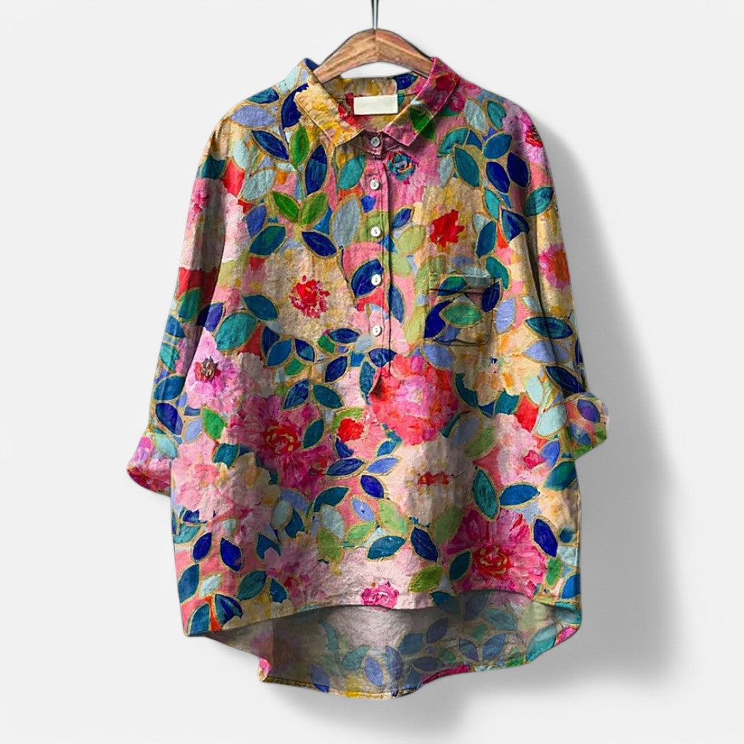 Dagny™  | Bluse Med Kunstneriske Print