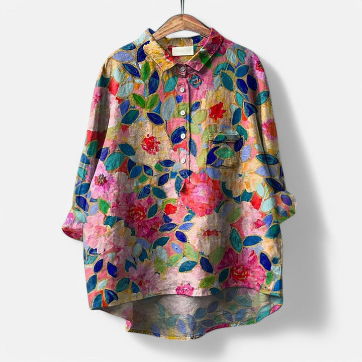 Dagny™  | Bluse Med Kunstneriske Print