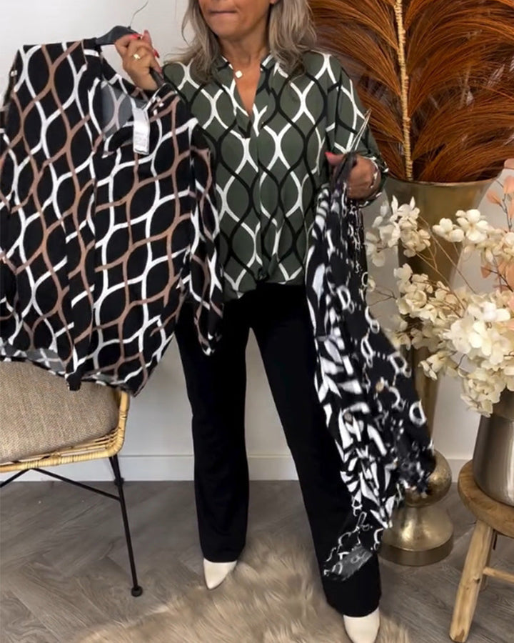 Milleh™ | Casual Bluse med Lange Ærmer