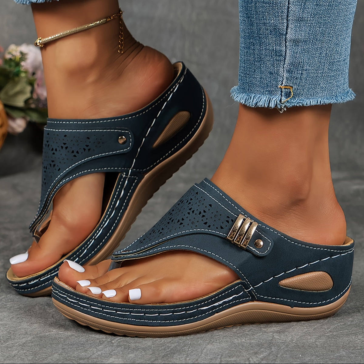 Anemone – Ortopædisk komfortsandal med stilrent udtryk