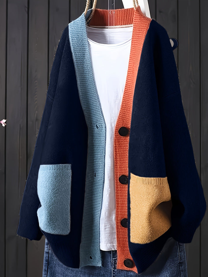 Oline-Marie™ | Afslappet Farverig Cardigan