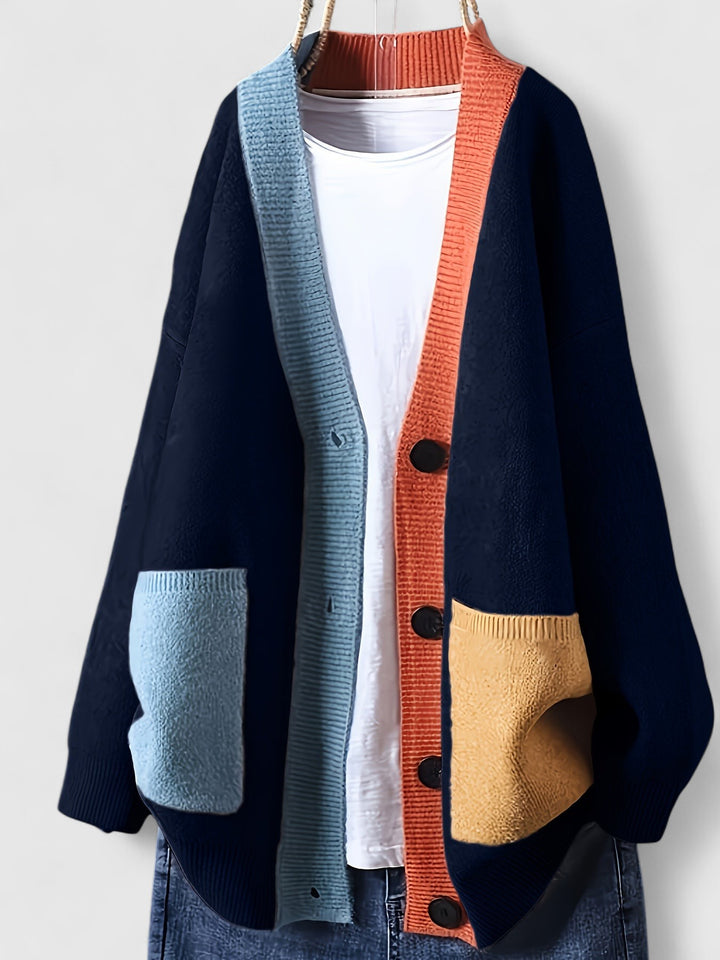 Oline-Marie™ | Afslappet Farverig Cardigan