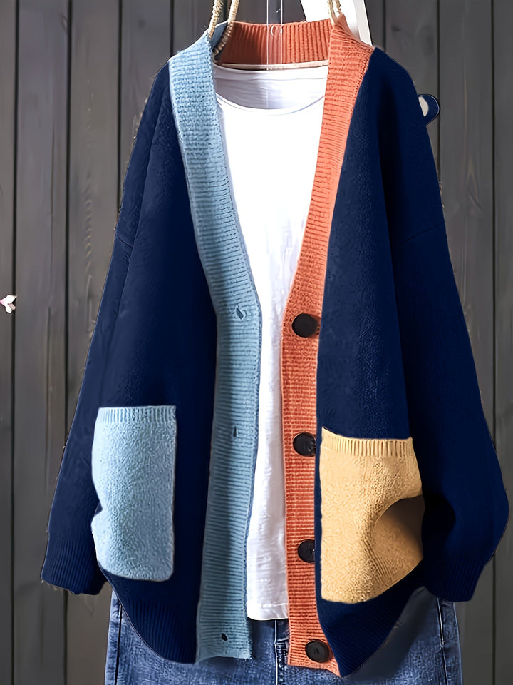 Oline-Marie™ | Afslappet Farverig Cardigan