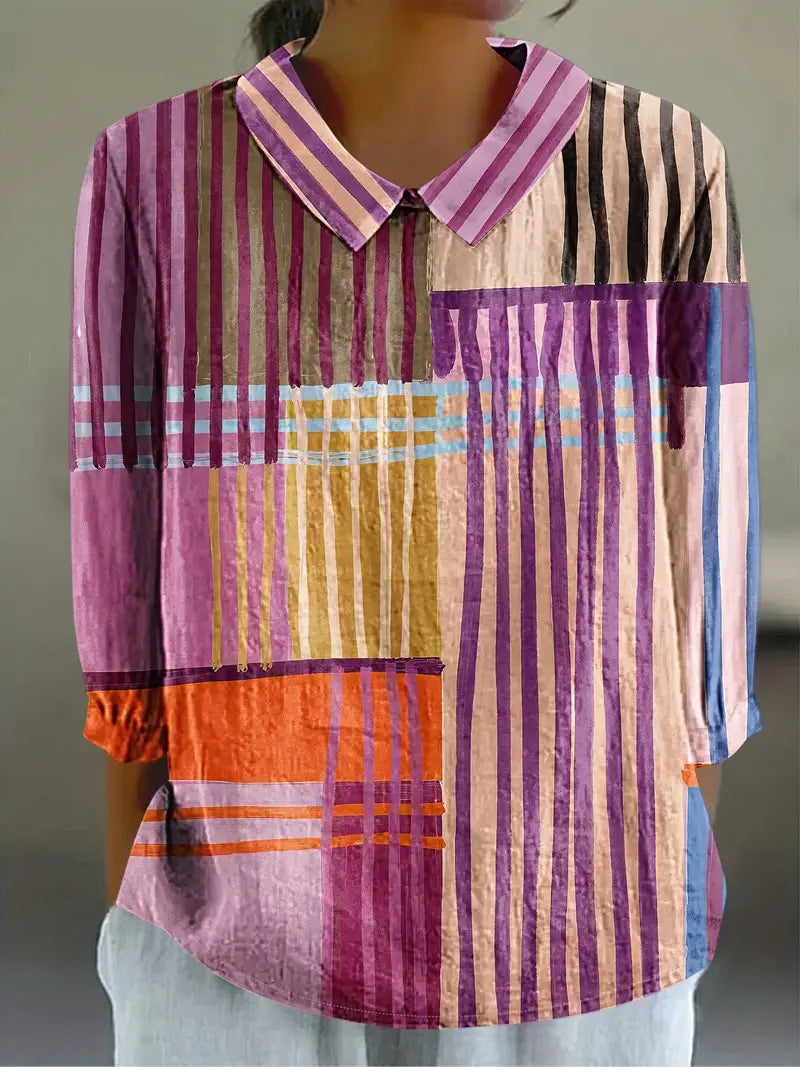 Frederika™ | Farverig og Komfortabel Bluse