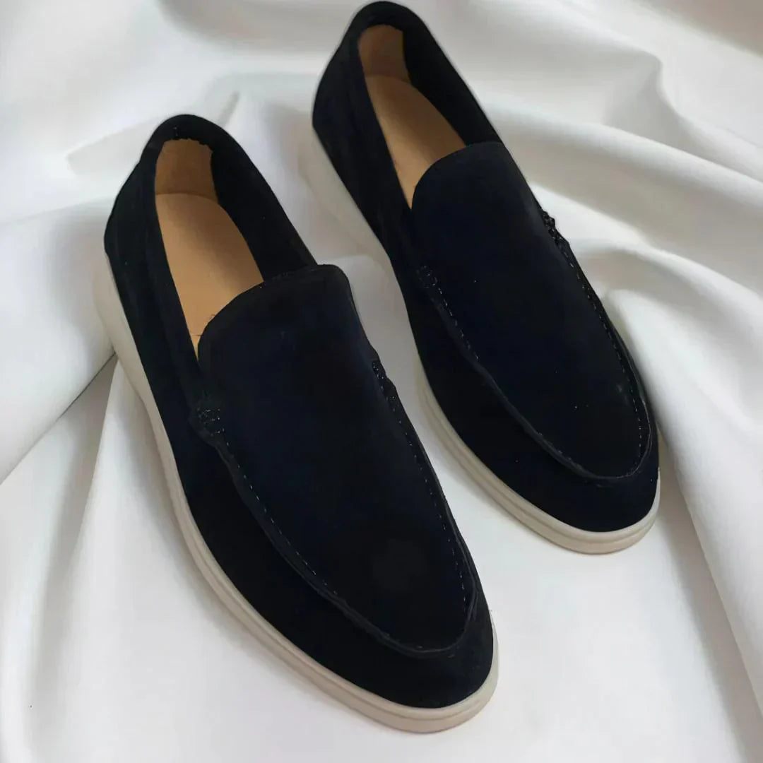 Emil - Stilrene loafers i ruskind-look
