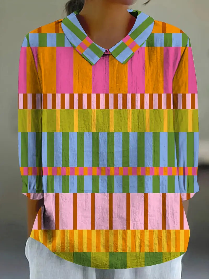 Frederika™ | Farverig og Komfortabel Bluse
