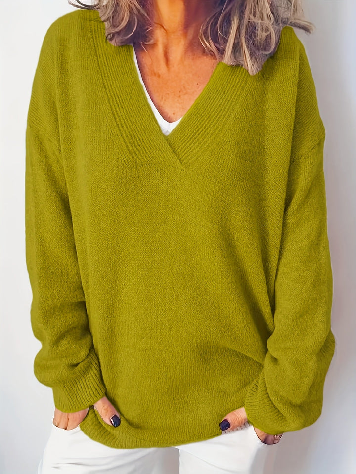 Jorid™ | Blød og Tidløs V-Hals Sweater