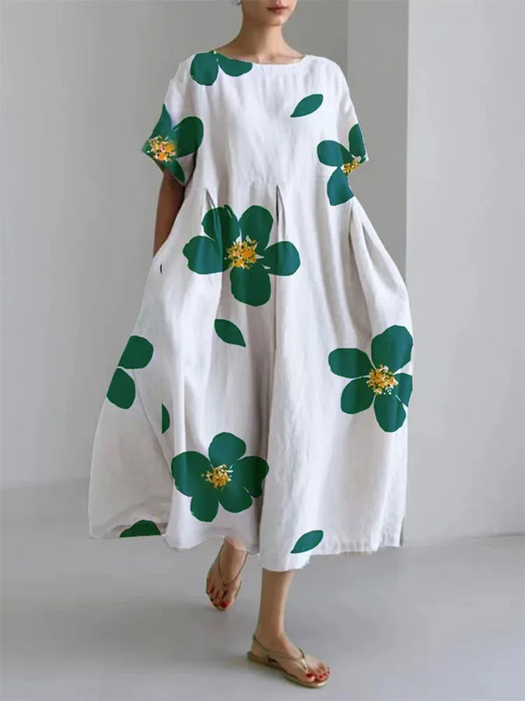 Cecilie – Elegant blomsterkjole til enhver lejlighed med stil og svævende komfort
