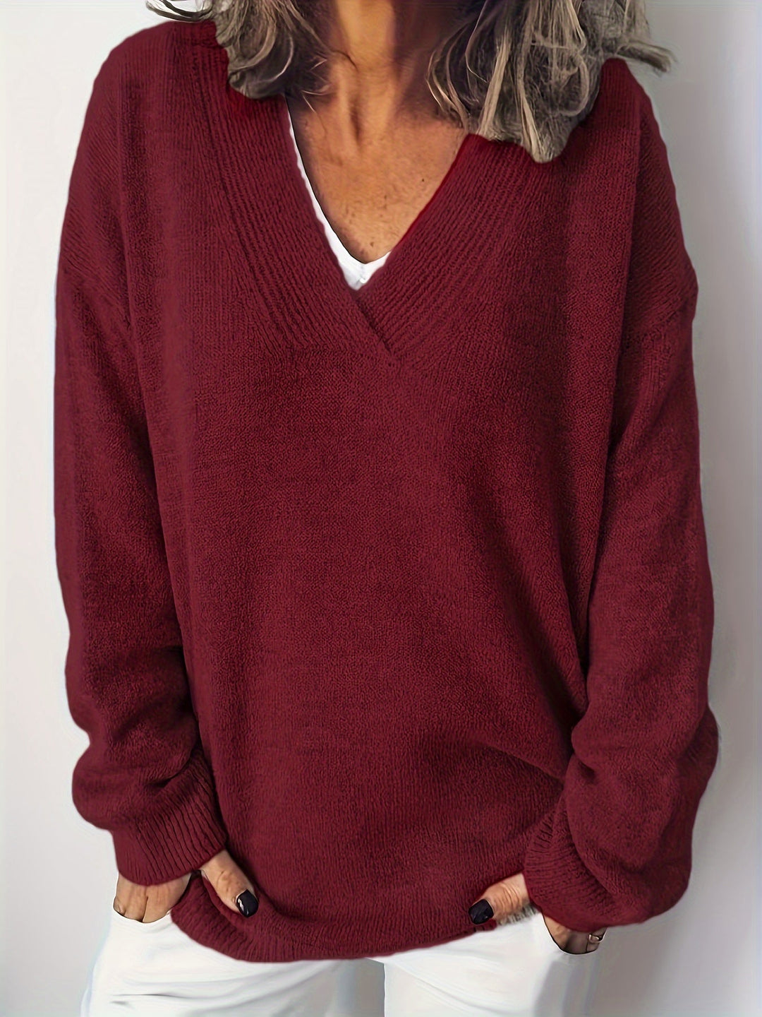 Jorid™ | Blød og Tidløs V-Hals Sweater
