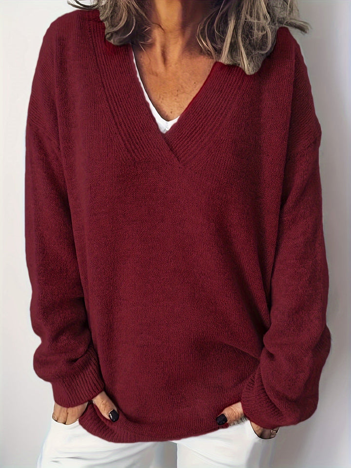 Jorid™ | Blød og Tidløs V-Hals Sweater