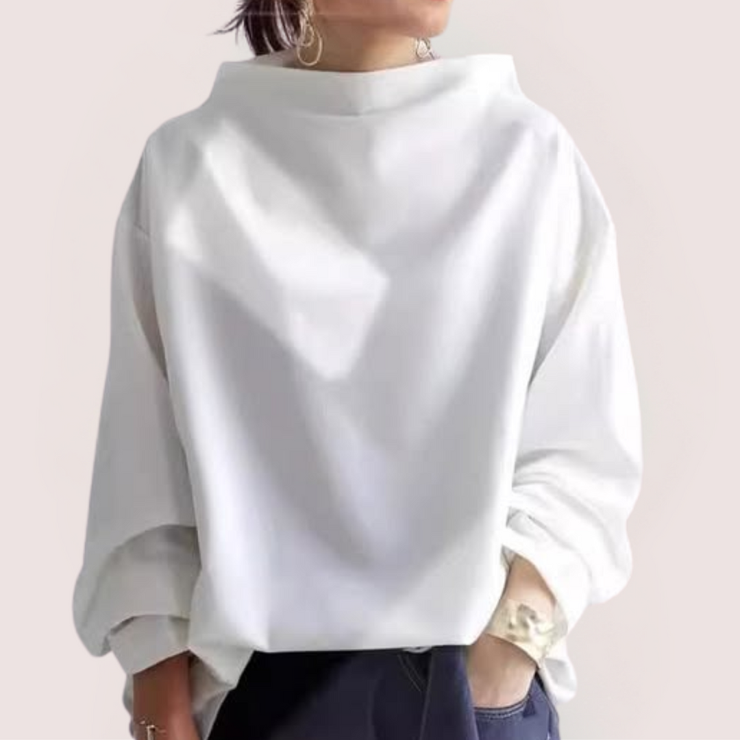 Vally™ | Chic Trøje med Høj Krave