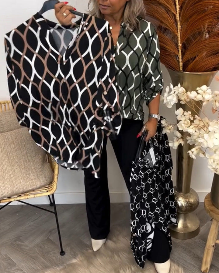Milleh™ | Casual Bluse med Lange Ærmer