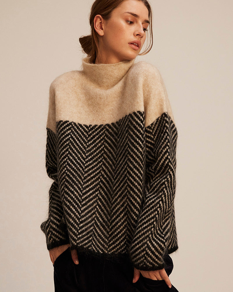 Herdis™ | Bomulds-rullekravesweater