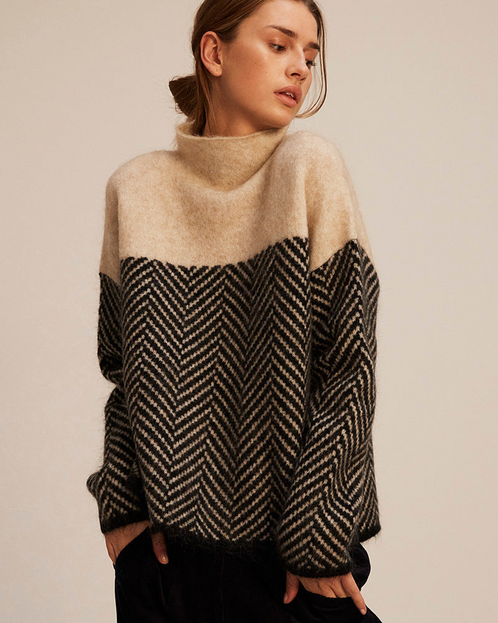 Herdis™ | Bomulds-rullekravesweater