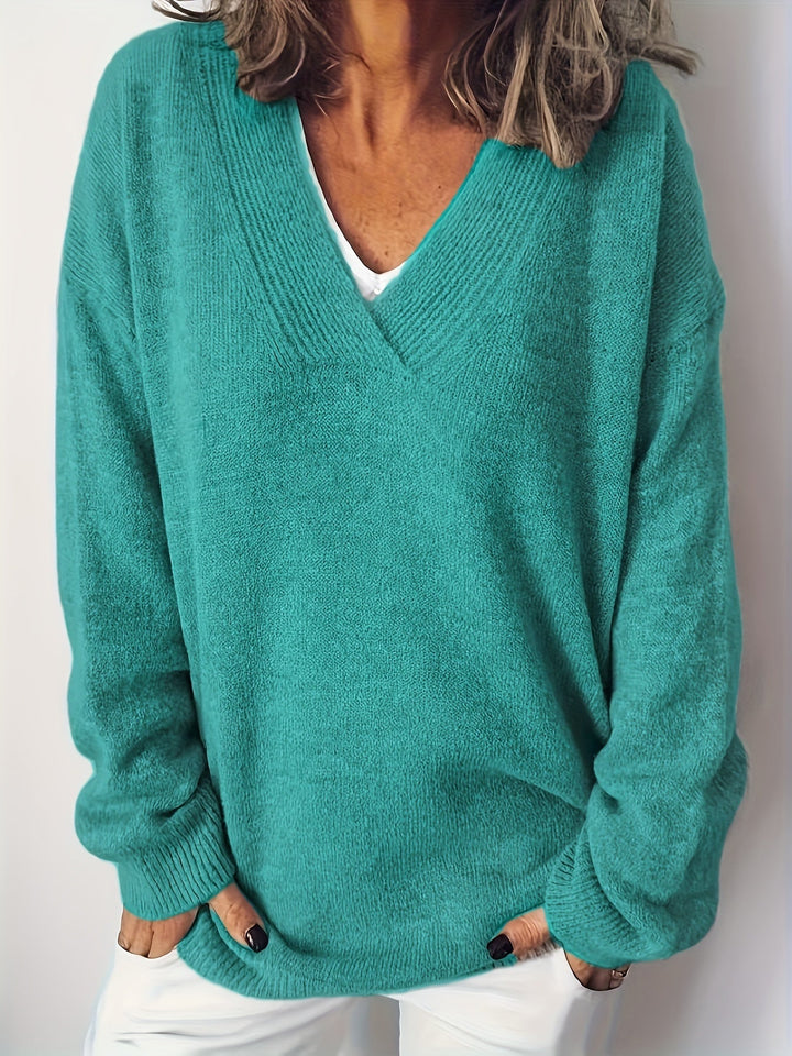 Jorid™ | Blød og Tidløs V-Hals Sweater
