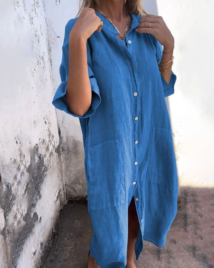 Signa™ | Ibiza Stil Casual Skjortekjole