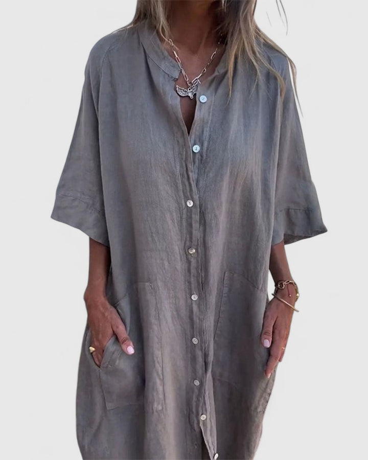Signa™ | Ibiza Stil Casual Skjortekjole