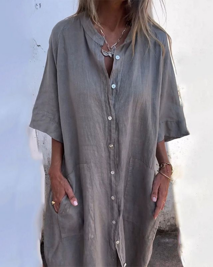 Signa™ | Ibiza Stil Casual Skjortekjole