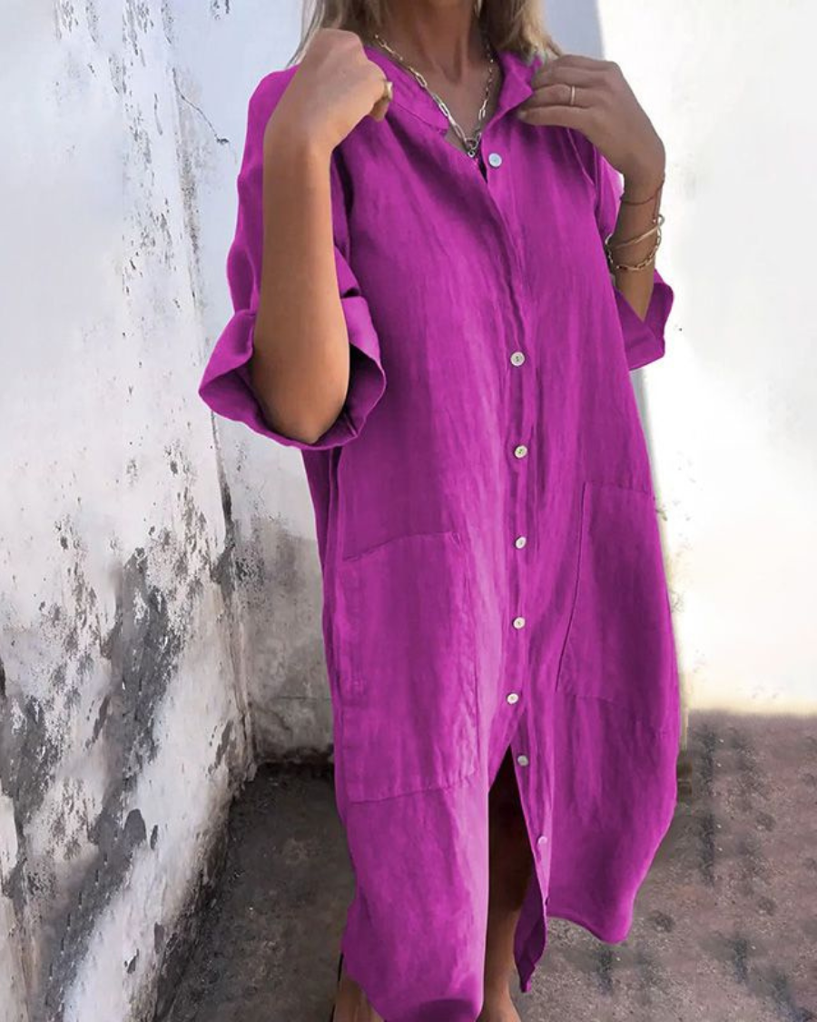 Signa™ | Ibiza Stil Casual Skjortekjole