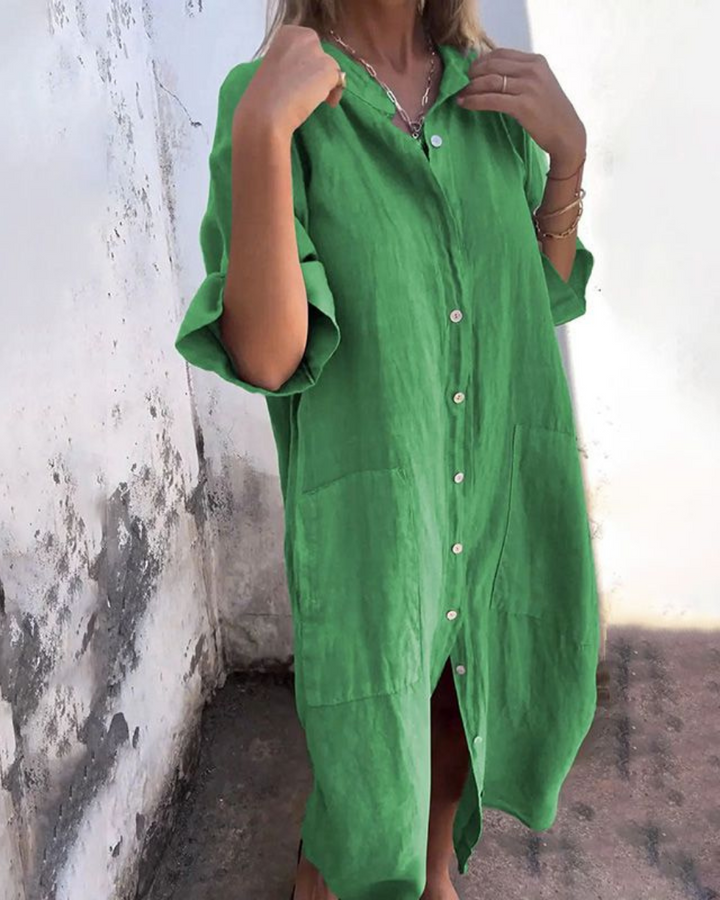 Signa™ | Ibiza Stil Casual Skjortekjole