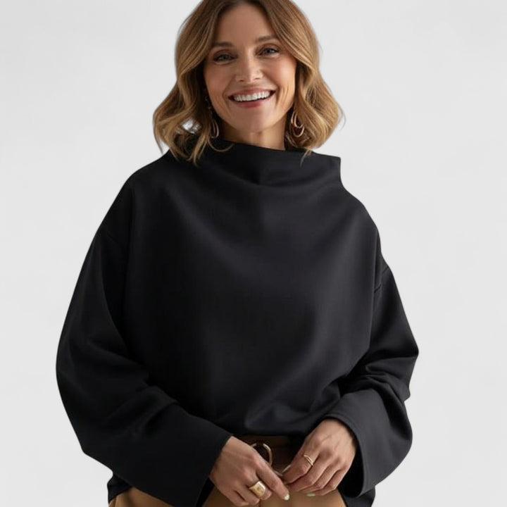 Vally™ | Chic Trøje med Høj Krave