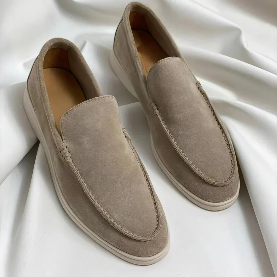 Emil - Stilrene loafers i ruskind-look
