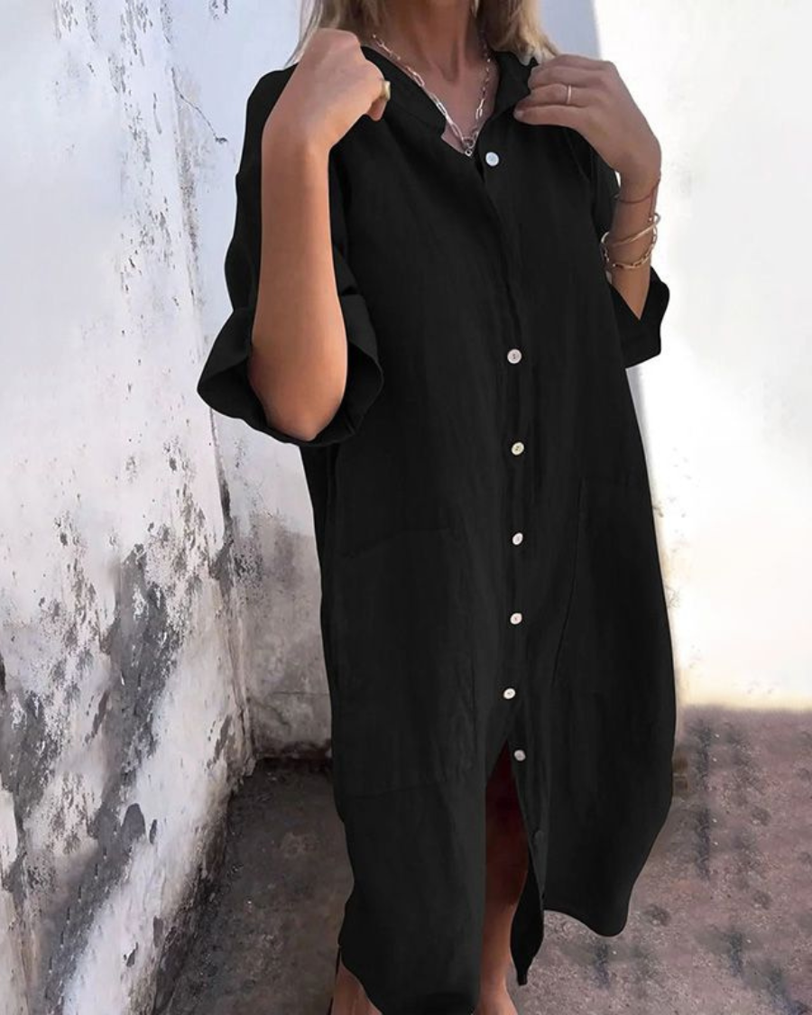 Signa™ | Ibiza Stil Casual Skjortekjole