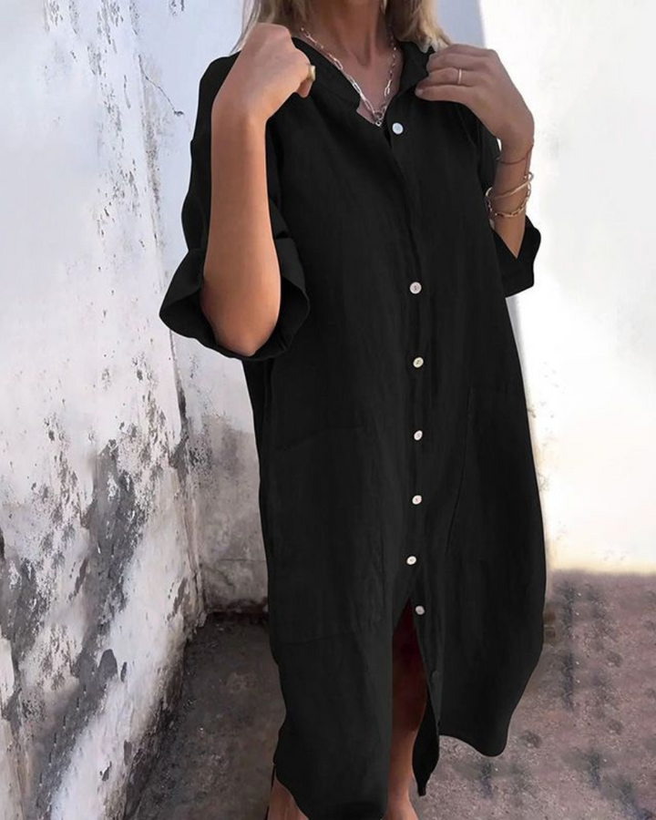 Signa™ | Ibiza Stil Casual Skjortekjole