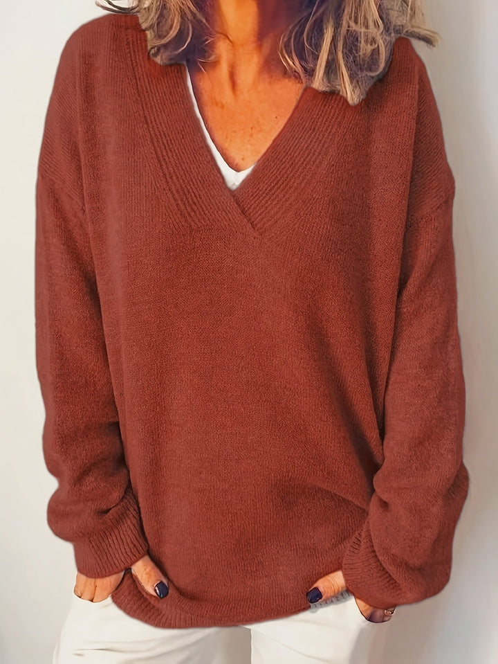Jorid™ | Blød og Tidløs V-Hals Sweater