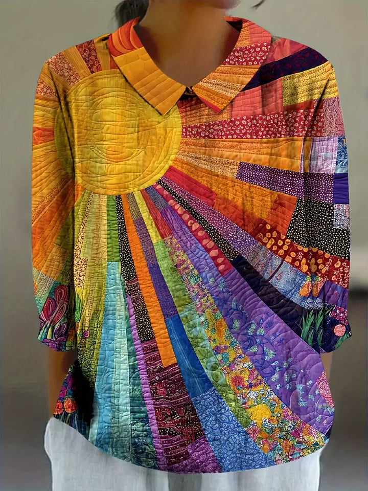 Frederika™ | Farverig og Komfortabel Bluse