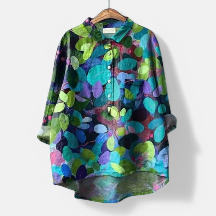 Dagny™  | Bluse Med Kunstneriske Print