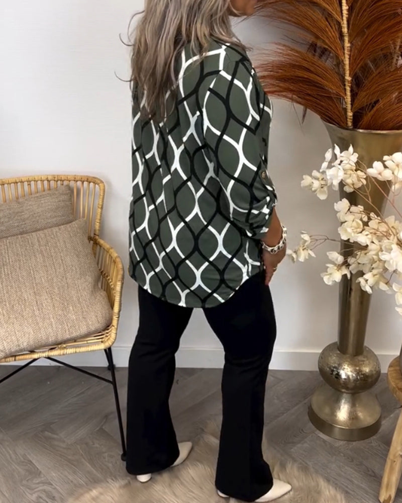 Milleh™ | Casual Bluse med Lange Ærmer