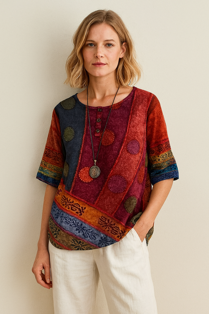 Helga™ | Boho Afslappet Bluse