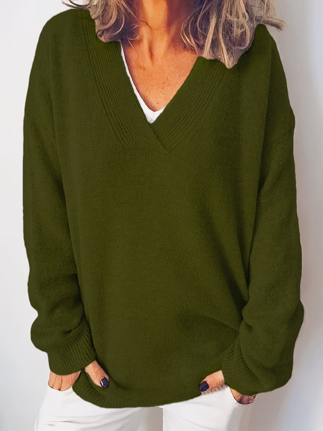 Jorid™ | Blød og Tidløs V-Hals Sweater