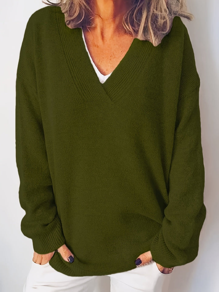 Jorid™ | Blød og Tidløs V-Hals Sweater