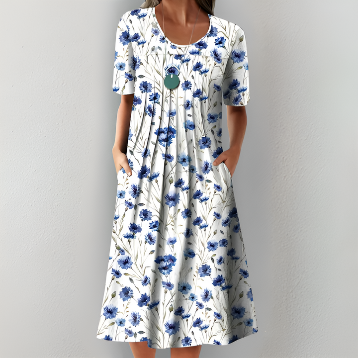 Zarah™ | Blomstret Midikjole