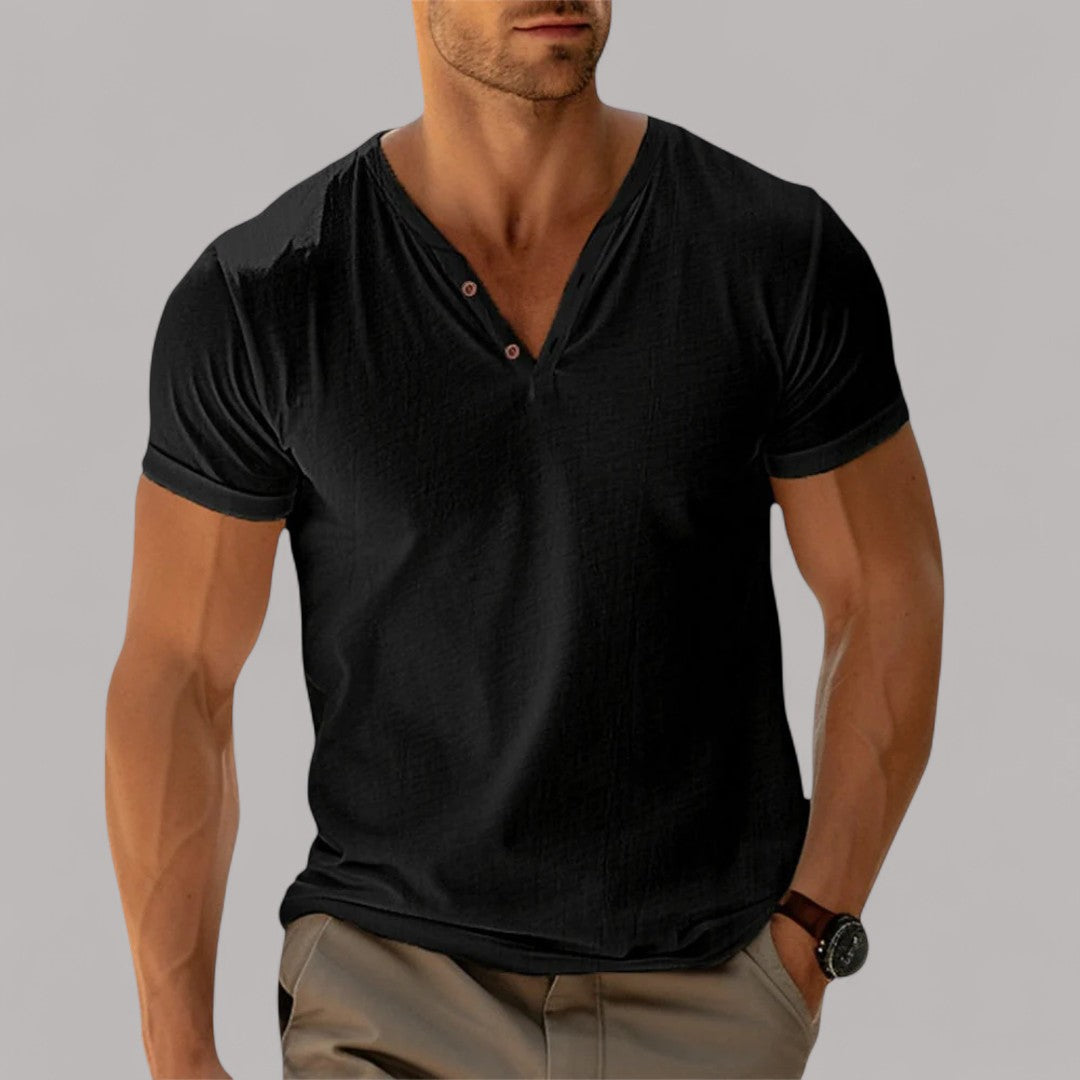 Jonas - Casual V-hals med Komfort Stretch