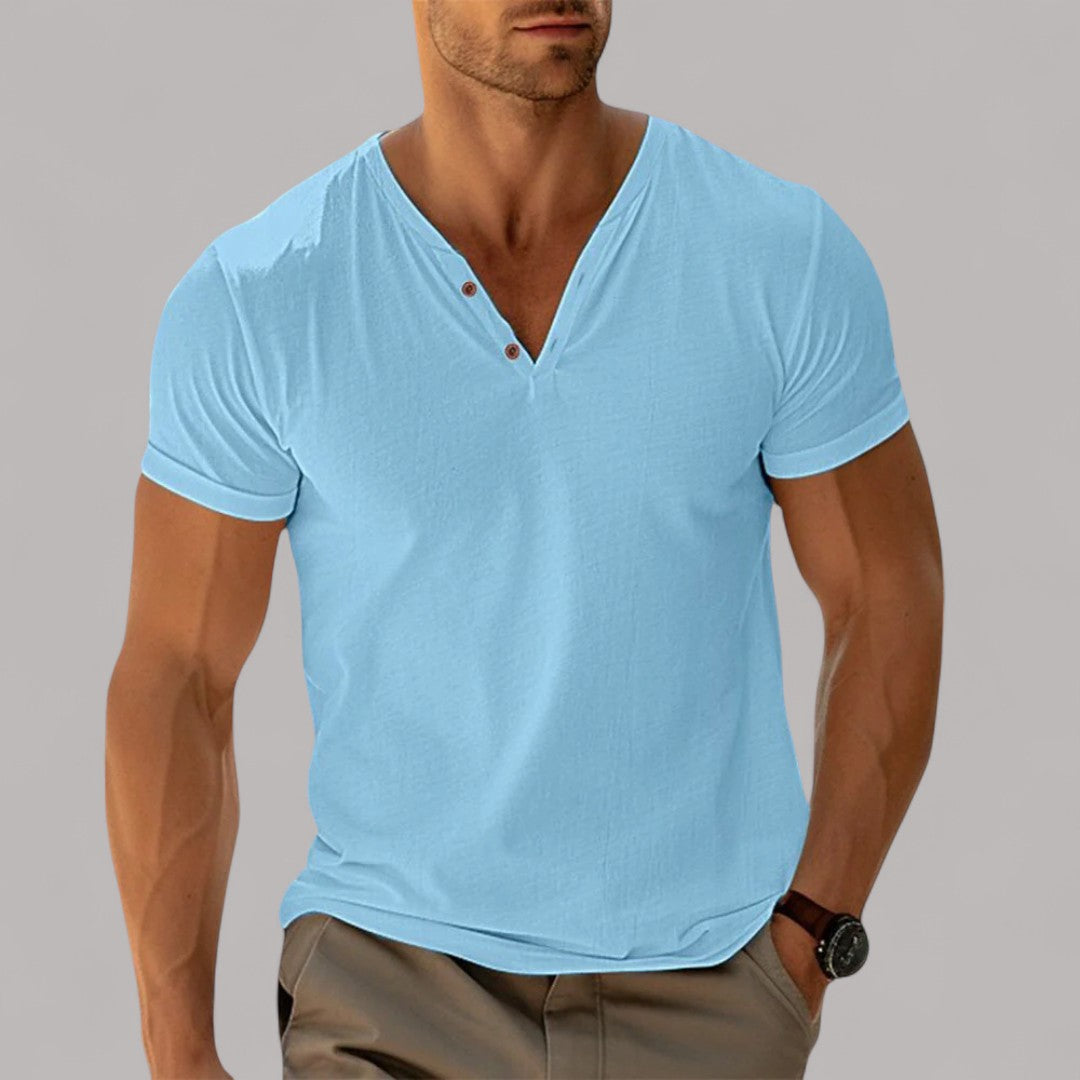 Jonas - Casual V-hals med Komfort Stretch