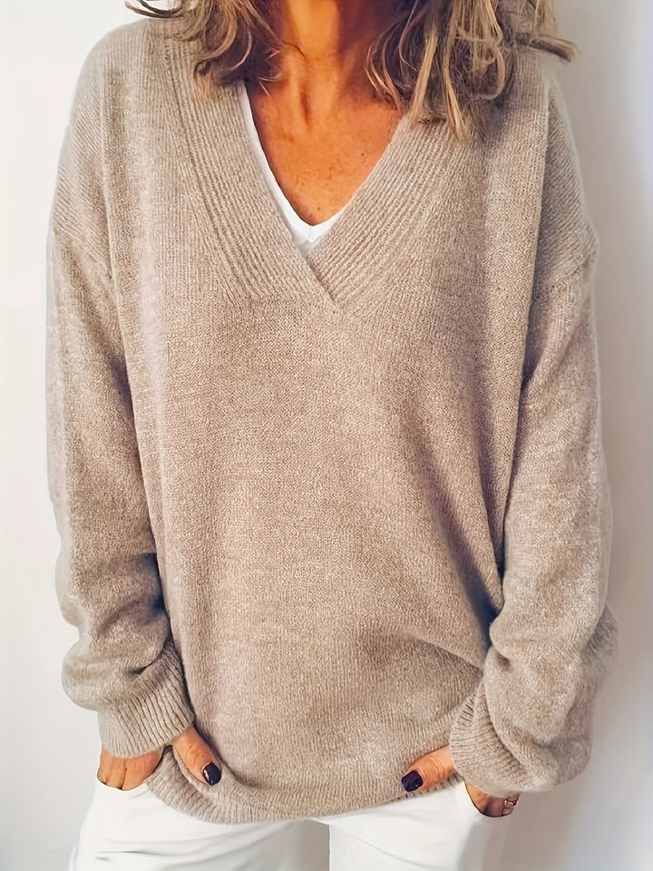 Jorid™ | Blød og Tidløs V-Hals Sweater