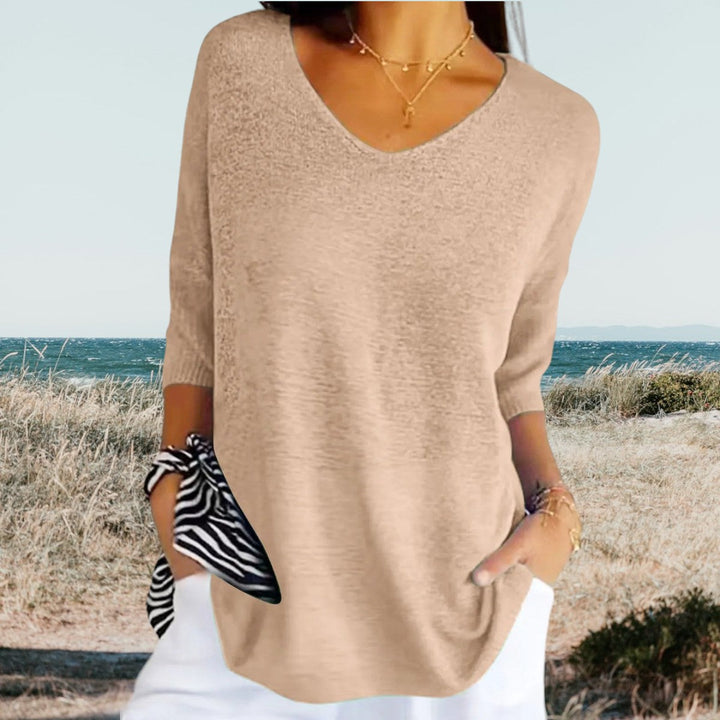 Aina-Sofie™ | Stilfuld V-Hals Casual Top