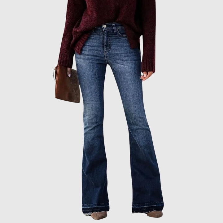 Signe™ | Dame Vinter Udsvingede Denimjeans