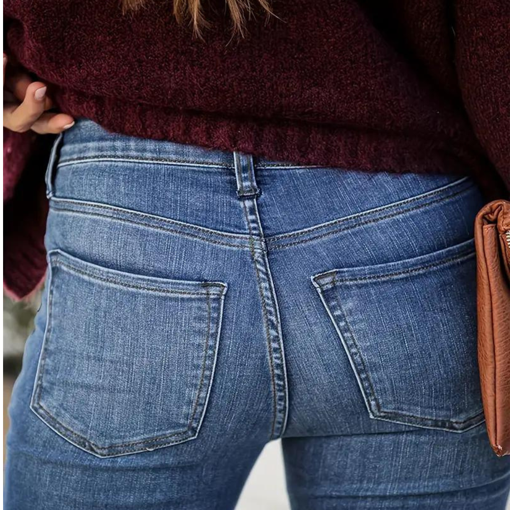Signe™ | Dame Vinter Udsvingede Denimjeans