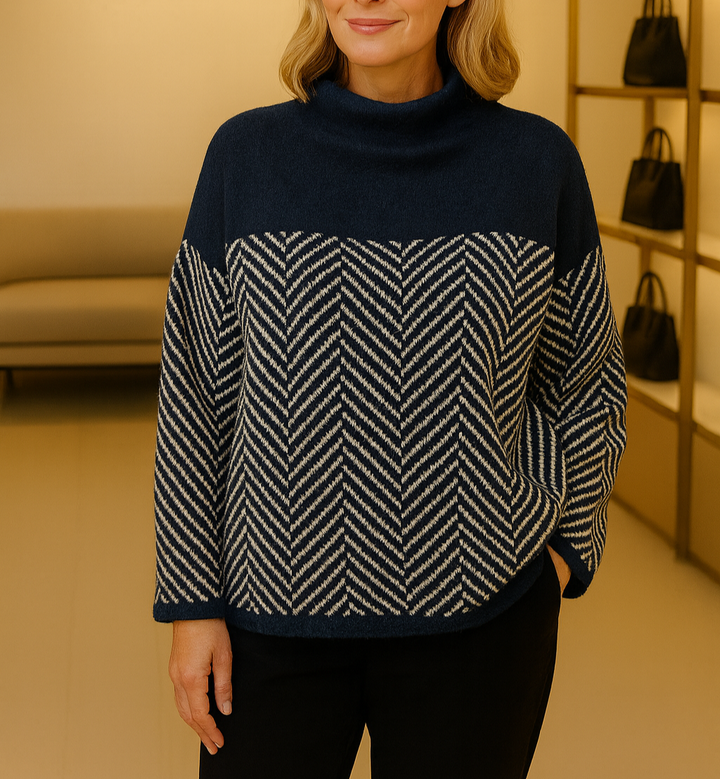 Herdis™ | Bomulds-rullekravesweater