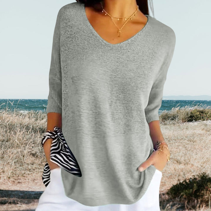 Aina-Sofie™ | Stilfuld V-Hals Casual Top