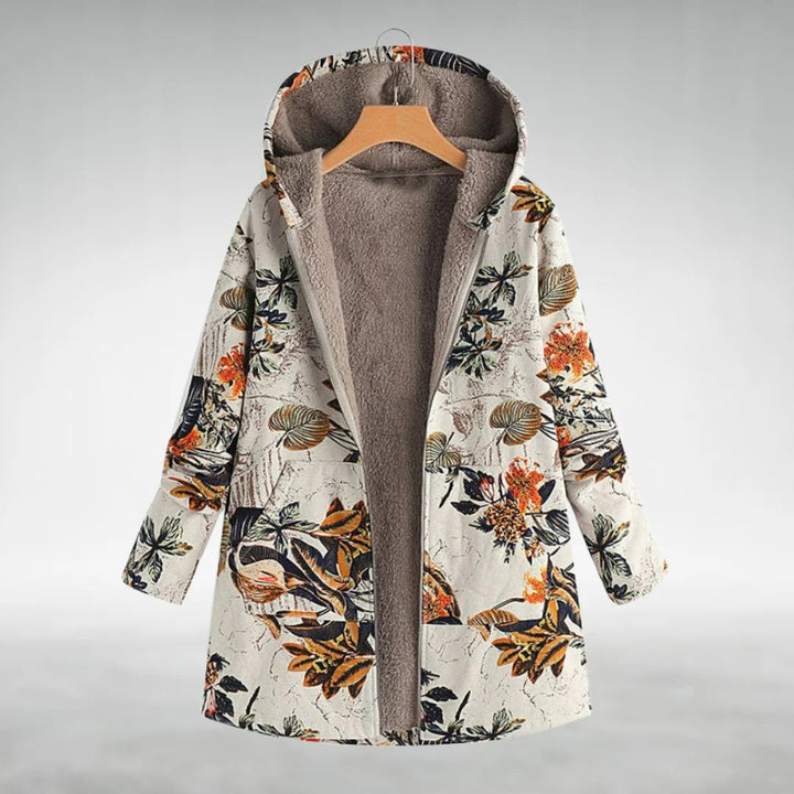 Gitte™ | Stilfuld Blomstret Fleecejakke