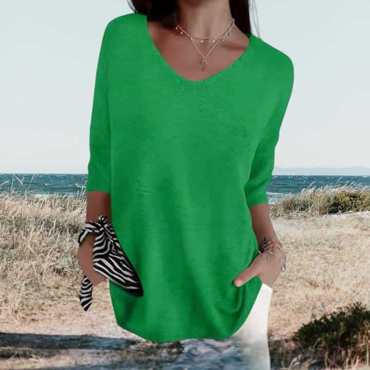 Aina-Sofie™ | Stilfuld V-Hals Casual Top